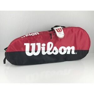Wilson Team 1 Compartment Tennis Racquet Bag Red Black White WRZ857903 NWT‎